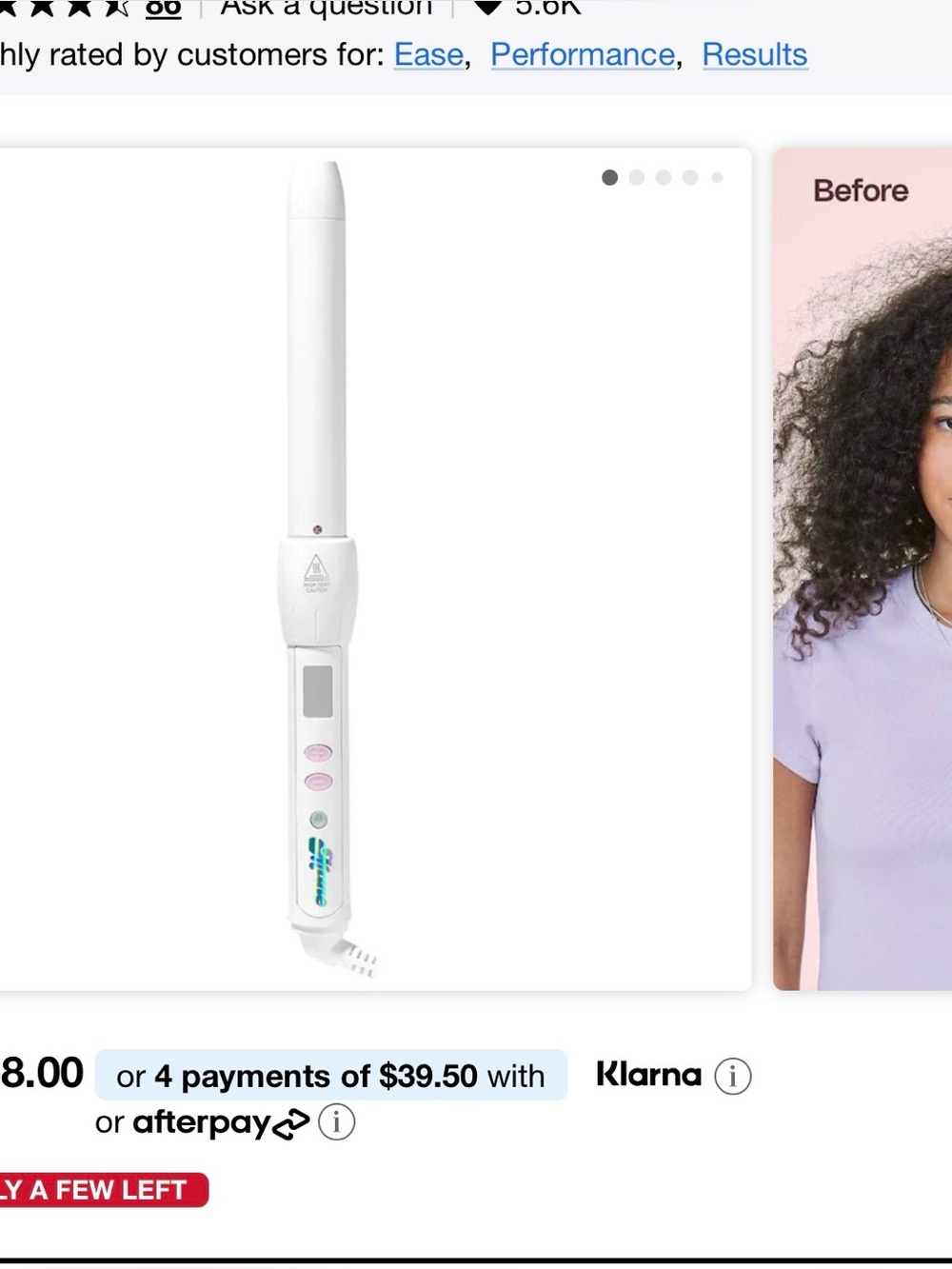 Mane - one inch curling wand
